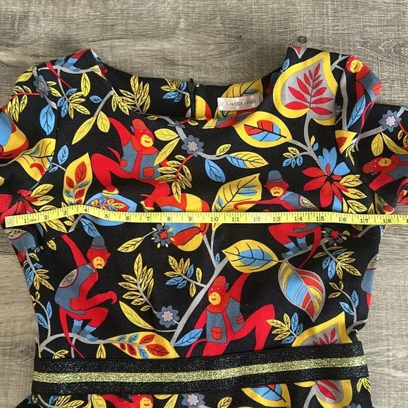 ModCloth / Traffic People monkey print fit and flare dress size L - Picture 6 of 11